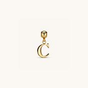 C Classic Initial Charm Gold