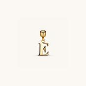 E Classic Initial Charm Gold