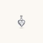 Passion Heart Charm Silver