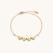 Amo Heart Quadruple Bracelet in Gold image