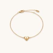 Amo Heart Bracelet in Gold
