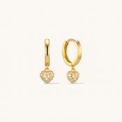 Amore Pave Hoop Earrings Gold