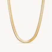 Bold Herringbone Necklace Gold