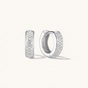Bold Pave Huggies Silver