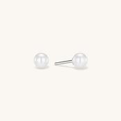 Fine Pearl Stud Earrings in Silver image