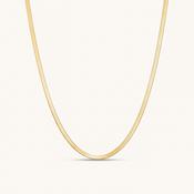 Fine Herringbone Necklace In Gold