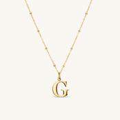 G Initial Pendant Necklace Gold