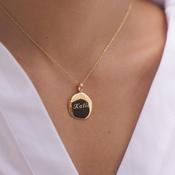 Maya Circle Pendant Necklace in Gold