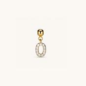 O Diamond Initial Charm Gold