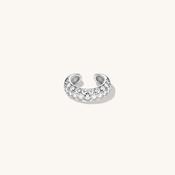 Pave Cuff in Silver