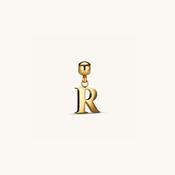 R Classic Initial Charm Gold