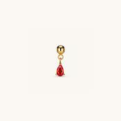 Rose Crystal Charm Gold