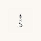 S Classic Initial Charm Silver