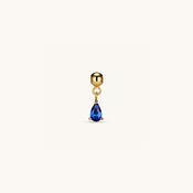 Sapphire Crystal Charm Gold