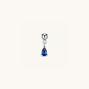 Sapphire Crystal Charm Silver