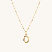 O Script Initial Necklace Gold