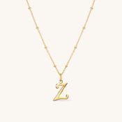 Z Script Initial Necklace Gold