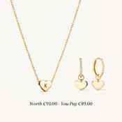 Amo Heart &amp; Amore Earring Gift Set in Gold