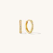 Small Pave Hoops Gold image