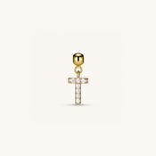 T Diamond Initial Charm Gold