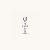 T Diamond Initial Charm Silver