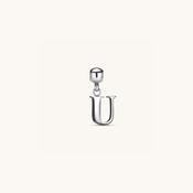 U Classic Initial Charm Silver