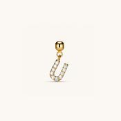 U Diamond Initial Charm Gold