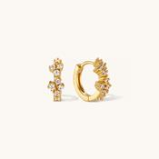 Crystal Infinity Hoop Earrings Gold