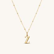Z Initial Pendant Necklace Gold
