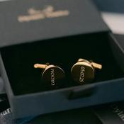 Personalised Cufflinks in Gold
