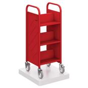 Demco® LibraryQuiet™ Double-sided End-of-range Booktruck, 6 Sloped Shelves image