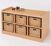 6 Deep Horiz Flexi Unit With Wicker Static/Mob