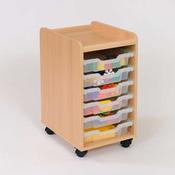 6 Shallow Tray Storage Unit - Clear