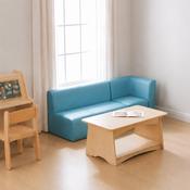 Modular Kids Sofa 2-Seat Chair (Blue) image