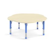 Adjustable Flower Shaped Magnolia Table Blue 50-70cm