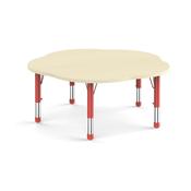 Adjustable Flower Shaped Magnolia Table Red 50-70cm