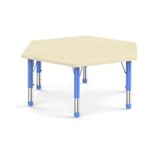 Adjustable Hexagonal Magnolia Table Blue 50-70cm image