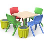 Adjustable Square Table - All Heights &amp; Colours