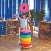 Bi- Colour Donut Cushions &amp; Trolley Set of 12
