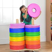 Bi- Colour Donut Cushions &amp; Trolley Set of 24