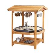 Canopied Wooden Tuff Tray Stand