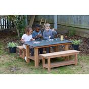 Chalkboard Table And Benches Set