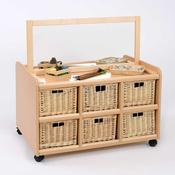 D/S Storage Unit, Mirror &amp; Deep Baskets