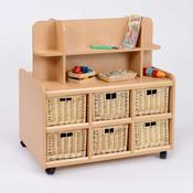D/S Storage Unit With Display/Mirror &amp; Deep Baskets