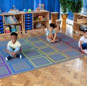 Essentials Rainbow Squares Indoor/Outdoor Carpet