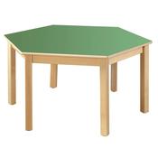 Hexagonal Table Green All Heights