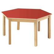 Hexagonal Table Red - 71Cm