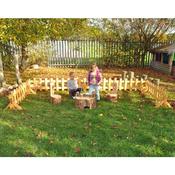 Long Low Picket Fences - Pack of 4