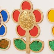 Mark Making Sequin and Mirror Daisy Frame Red