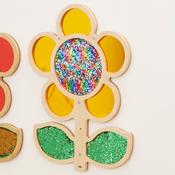Mark Making Sequin and Mirror Daisy Frame Yellow